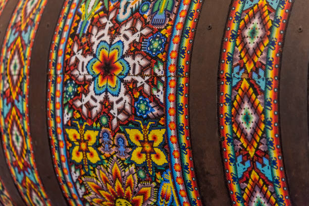 istock A colorful piece of fabric with a floral pattern 2150732596