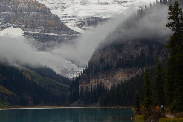 Lake Louise and the Victoria Glacier in Banff National Park in the Canadian Rockies