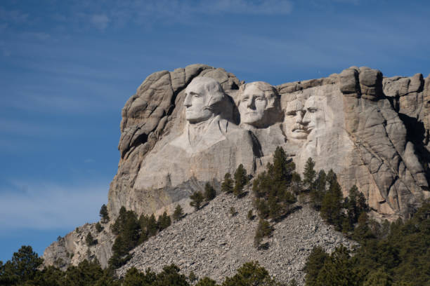 istock Mount Rushmore on a blue sky spring day in South Dakota 2150738559