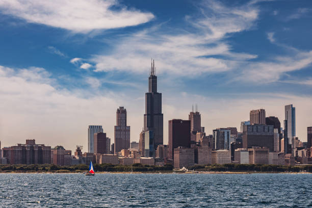 istock Lower Chicago Skyline from Lake Michigan 2150738794
