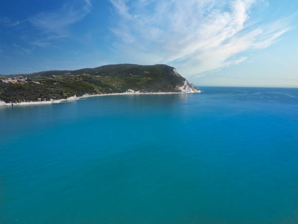 panoramic aerial view of mount conero