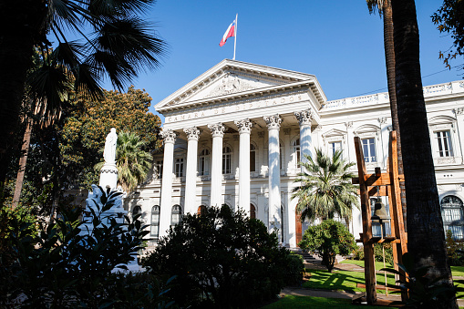 The Former National Congress Building in Santiago, Chile.