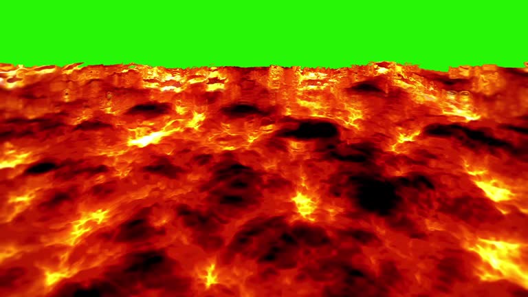 The Floor is Lava Vertical Green Screen 3D Rendering Animation