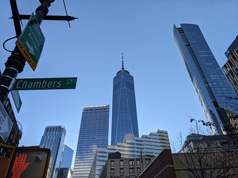 Overview of the World Trade Center in Downtown Manhattan, New York