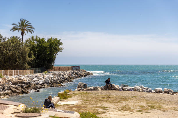 Fuengirola, Spain - Apr 22nd 2024: City of Fuengirola in Spain is a famous travel destination. Its beaches provide several activities to the tourists.