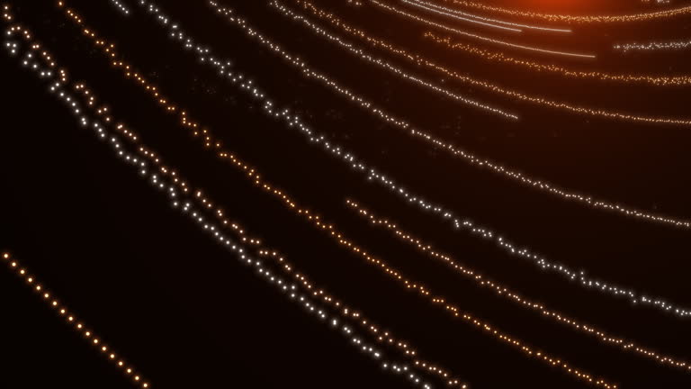 Abstract background in the form of particle tracks moving along bizarre curves.
