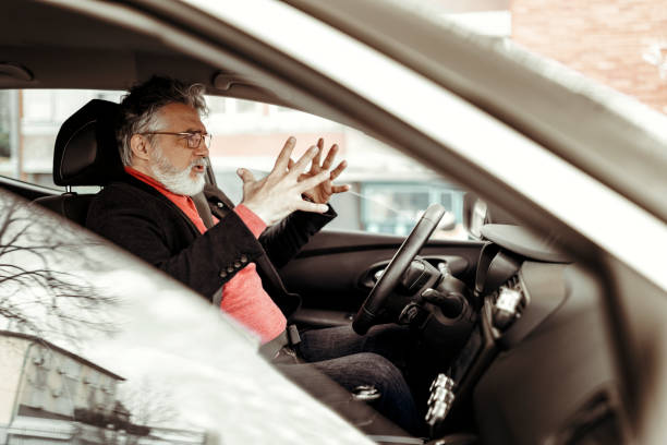 istock Angry man driving a vehicle 2150746851