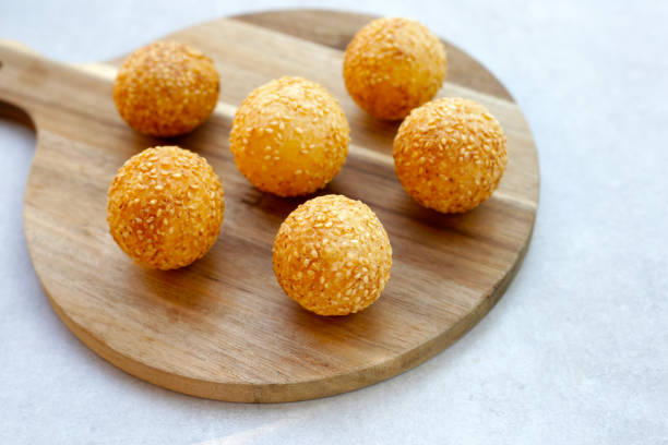 istock Thai snack, Fried mung bean stuffed balls 2150748477
