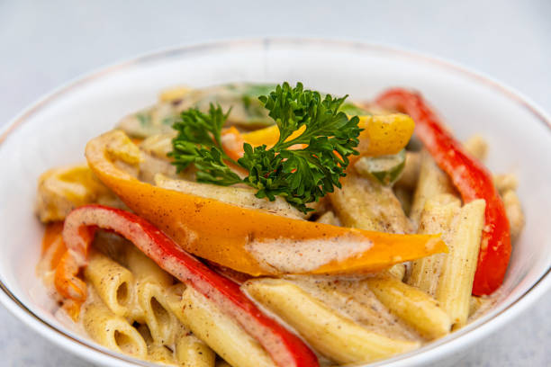 A variety of food items are displayed in an appetizing way.