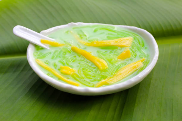 istock Rice noodles dessert with coconut milk cream 2150748786