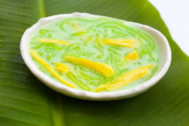 istock Rice noodles dessert with coconut milk cream 2150750210