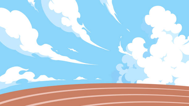 ilustraciones, imágenes clip art, dibujos animados e iconos de stock de sports day - estadio de atletismo