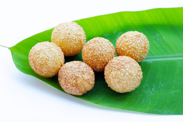 istock Thai snack, Fried mung bean stuffed balls 2150751304