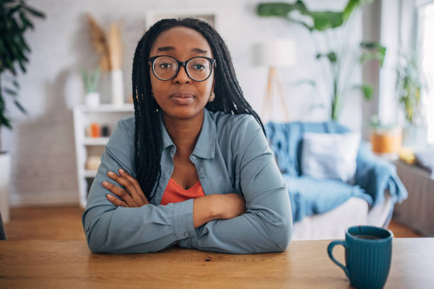 istock Confident woman sitting with arms crossed 2150751570