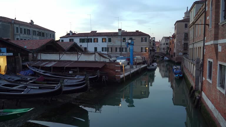 Gondolas Repair and Construct Shipyard in Venice
