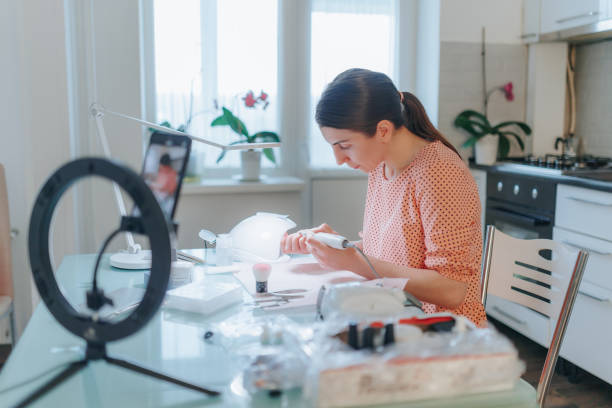 istock Self-Care Ritual Woman Blogger Chronicles Manicure Process 2150754759