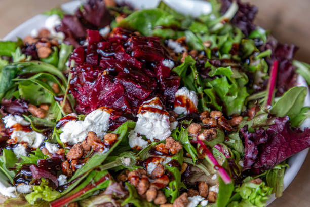 A variety of food items are displayed in an appetizing way.