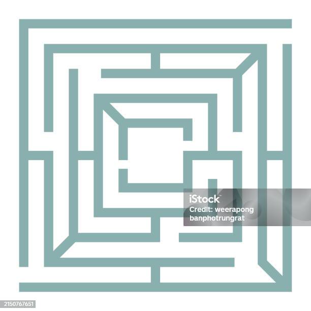 Square Riddle Lines Square Maze Game For The Kids Challenging Riddle Game Labyrinth For ...