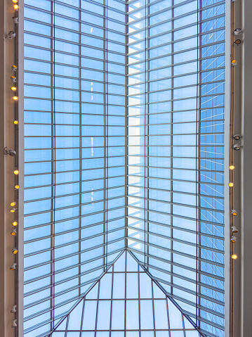 Glass ceiling architectural detail from a modern building