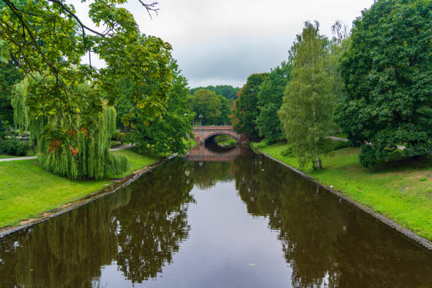 The Bastejkalna Park in Riga, Latvia