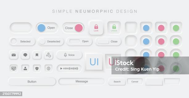 Neomorphic Style Neomorphism And Neumorphism Design Style Liquid Plastic Interface ...