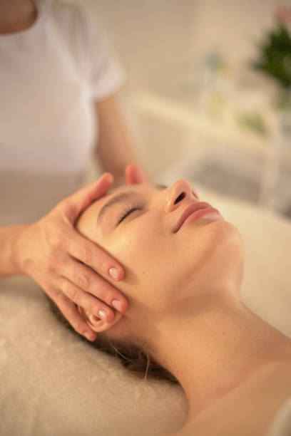 istock Face massage. Relaxing.  Cosmetology 2150784765