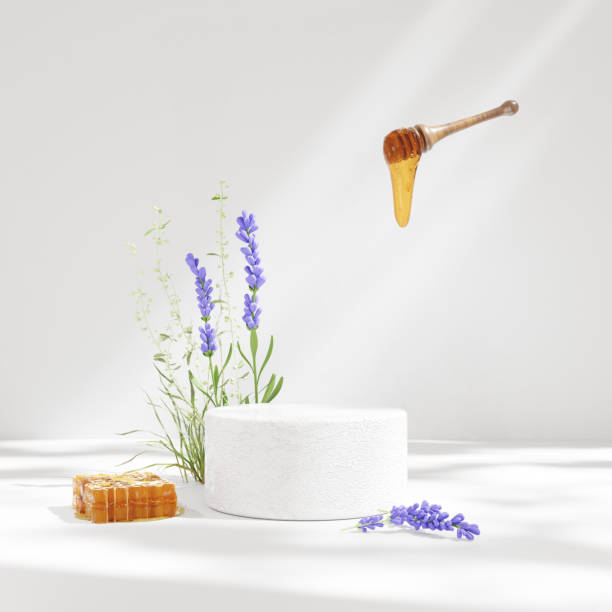 istock Honey product display podium 2150788135