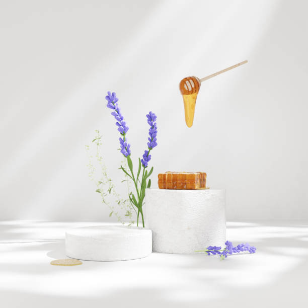 istock Honey product display podium 2150788138