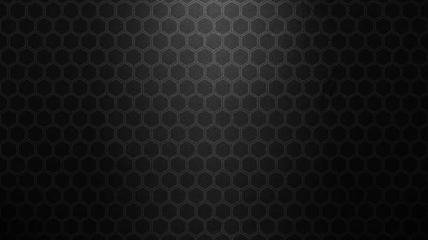 Closeup view of the black geometric hexagon