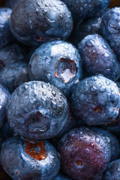 istock Fresh and delicious blueberries with water drops 2150789996