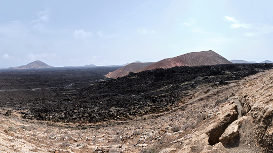 Lava fields in Los Volocanes Natural Park is located in the surroundings of Timanfaya NP.
