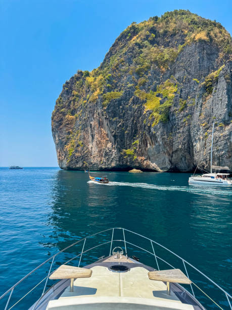 istock Aerial view of Maya bay beach in koh Phi Phi Leh, Krabi, Thailand 2150793864