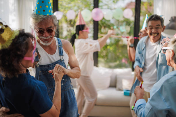 istock Senior friends are celebrating birthday 2150795052
