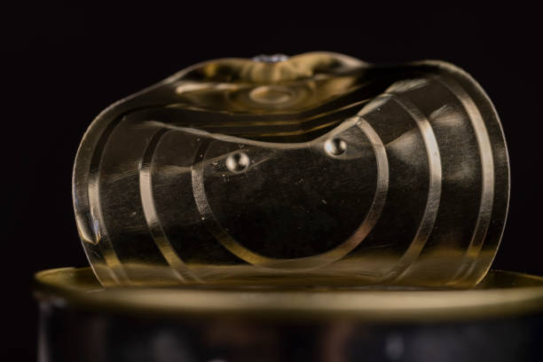close-up, aluminum can for food storage
