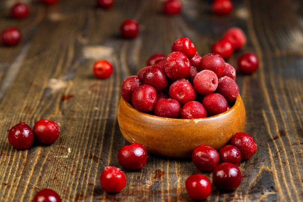 istock frozen to store red cherry berries in frost 2150795100