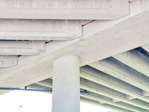 istock Design a reinforced concrete structure at the bottom of an elevated road. 2150795817