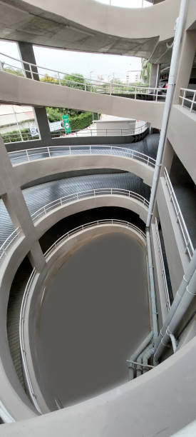 istock Reinforced concrete structure, route up to the parking lot. 2150795940