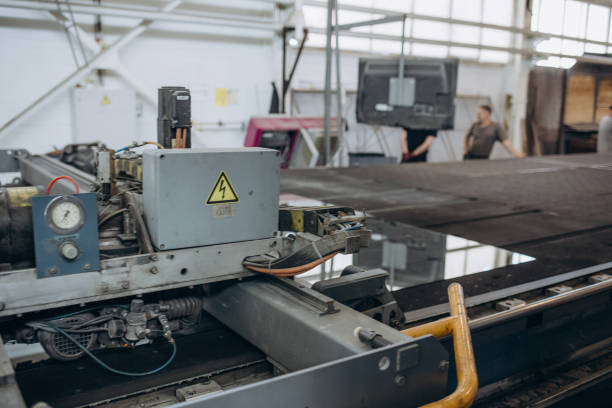 istock Conveyor belt for production a window pane. Industrial equipment. Background 2150799754