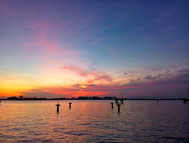 istock Beautiful sunrise view at the beach 2150800863