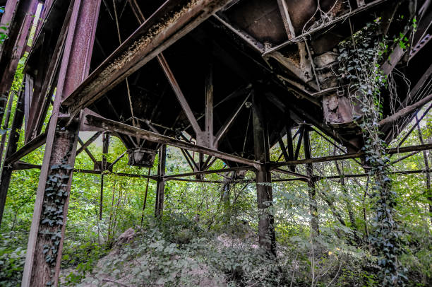 Abandoned Industrial Gravel Quarry and Sand Stone Refinery