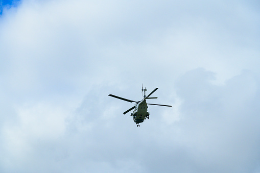 NHIndustries NH90 of the Royal Netherlands Navy flying in mid-air.