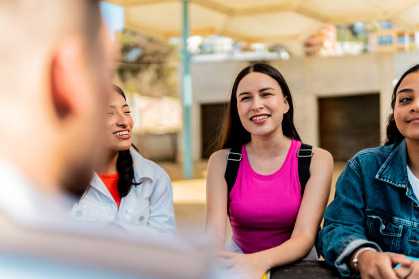istock Young student friends talking outdoors 2150802682