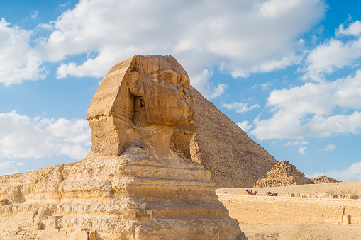 The Great Sphinx of Giza in Cairo, Egypt.