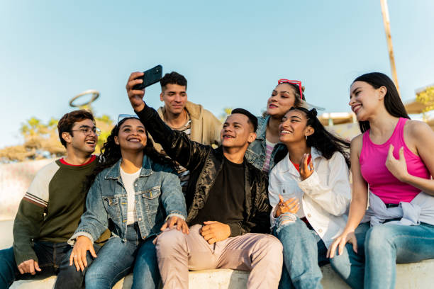 istock Friends taking a selfie outdoors 2150804200