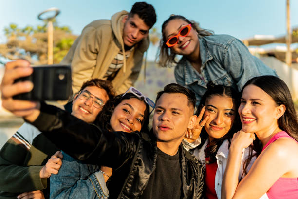 istock Friends taking a selfie outdoors 2150804234