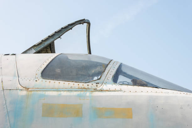 istock Fuselage and cockpit of an old jet fighter 2150806192