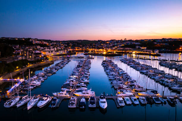 istock Brixham harbour England with sailing barges 2150806211