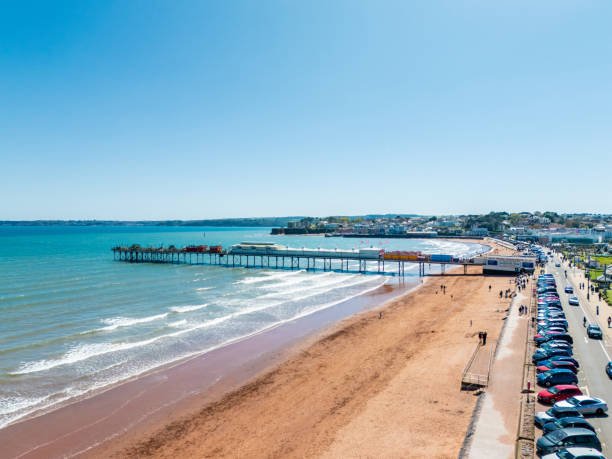 istock Drone view of Paignton pier in Devon, UK 2150806286