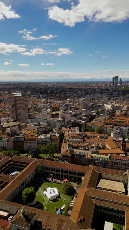 Aerial view Milan during Milano Design Week 2024. Milan 21.04.2024