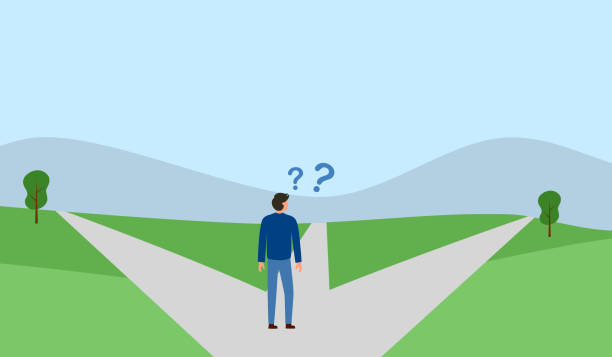 istock Business decision making, career path, work direction or leadership to choose the right way to success concept vector illustration. 2150808088